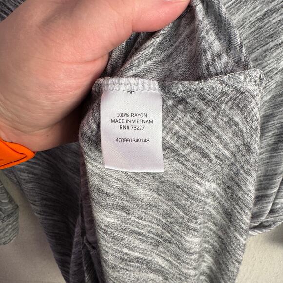 Apt. 9 Blouse Size M Gray Abstract Stripe Kimono Sleeve Lightweight Top - Picture 5 of 10